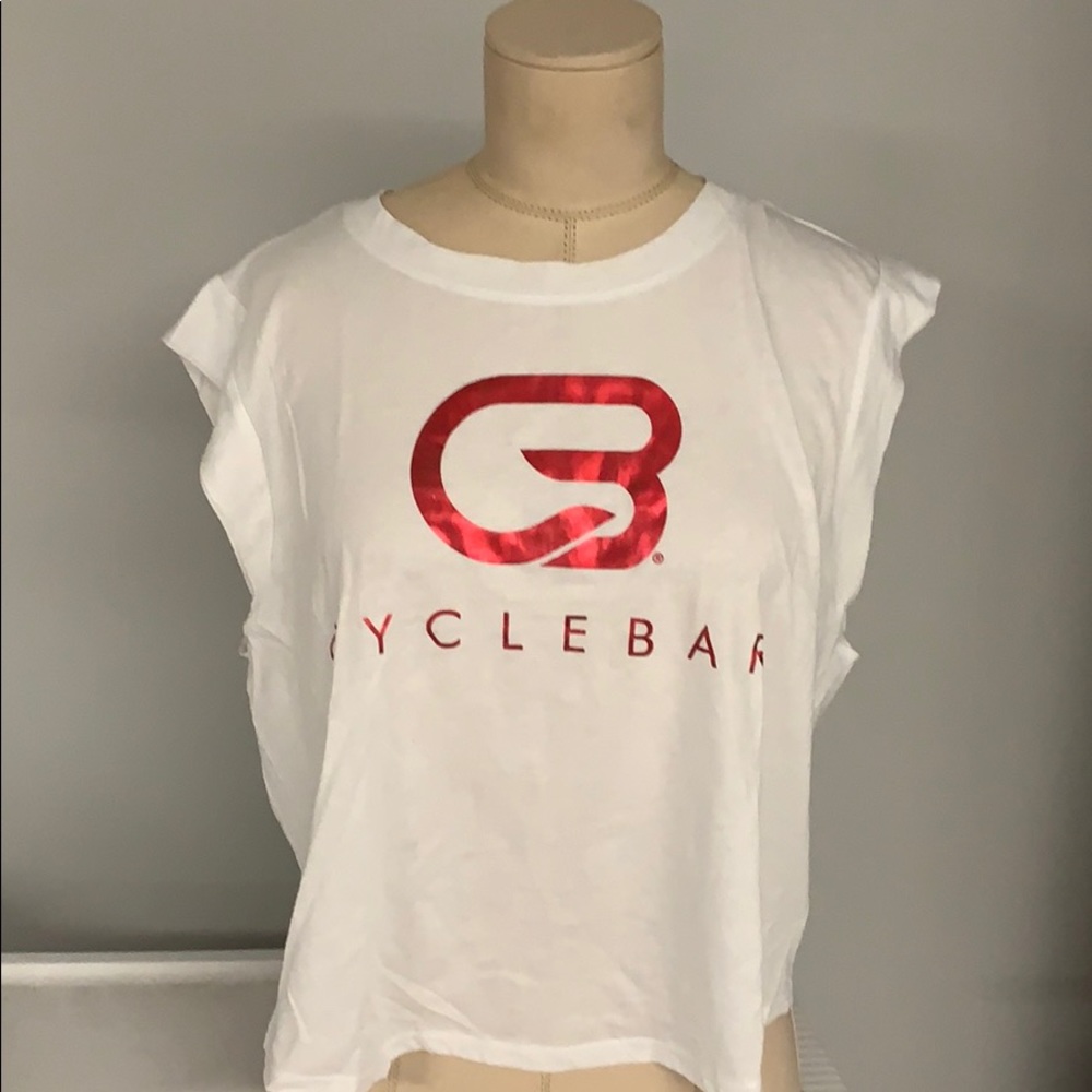 CycleBar Women’s White Crop Top - LG